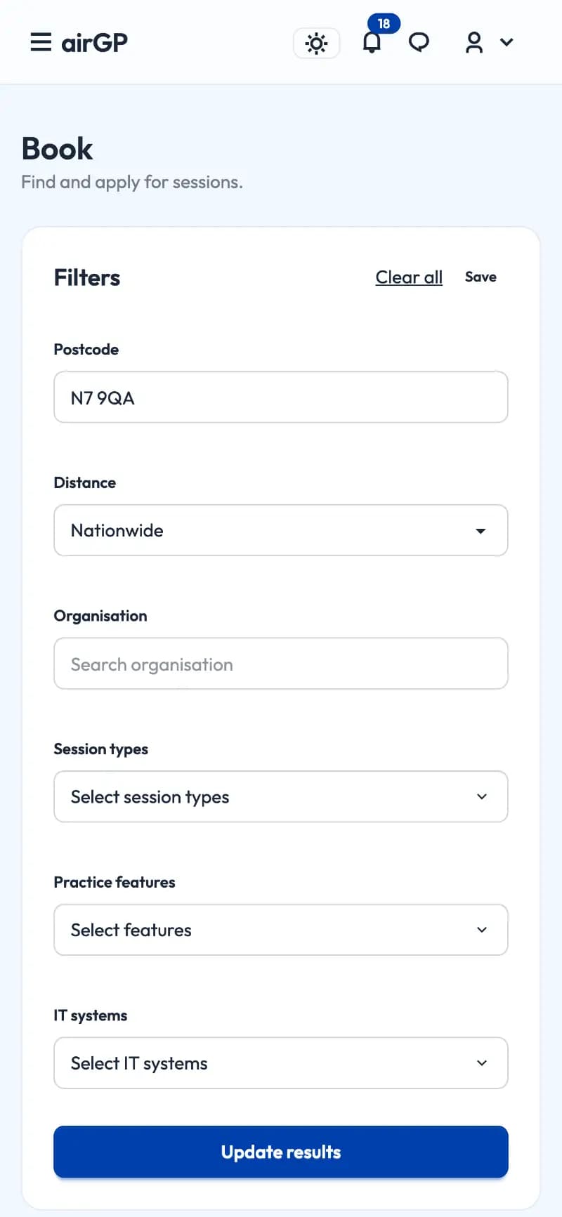 airGP platform screenshot 1